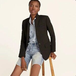 J.Crew Regent One Button Blazer Women’s Size 0 Black Stretch Workwear